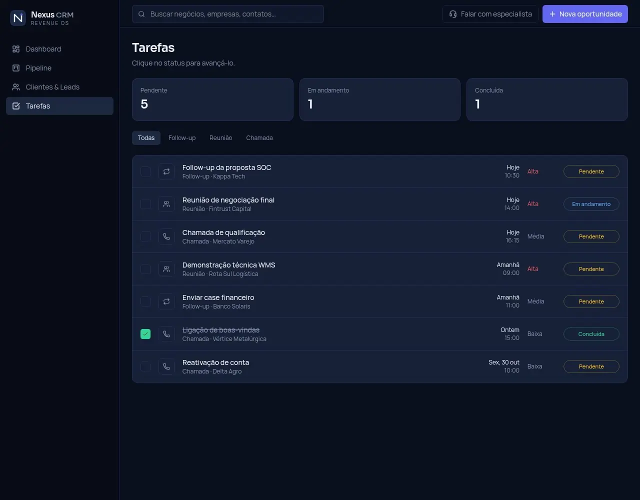 Detalhe 3 do projeto Nexus CRM