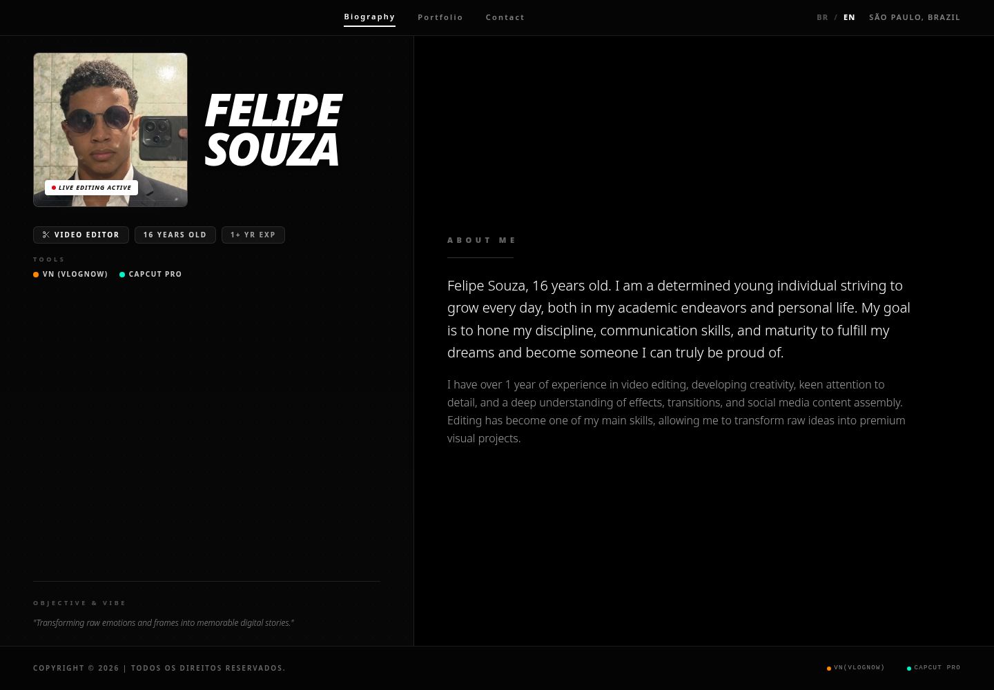Refine Cubo - Portfólio de editor que vende com vídeo curto, peça 1