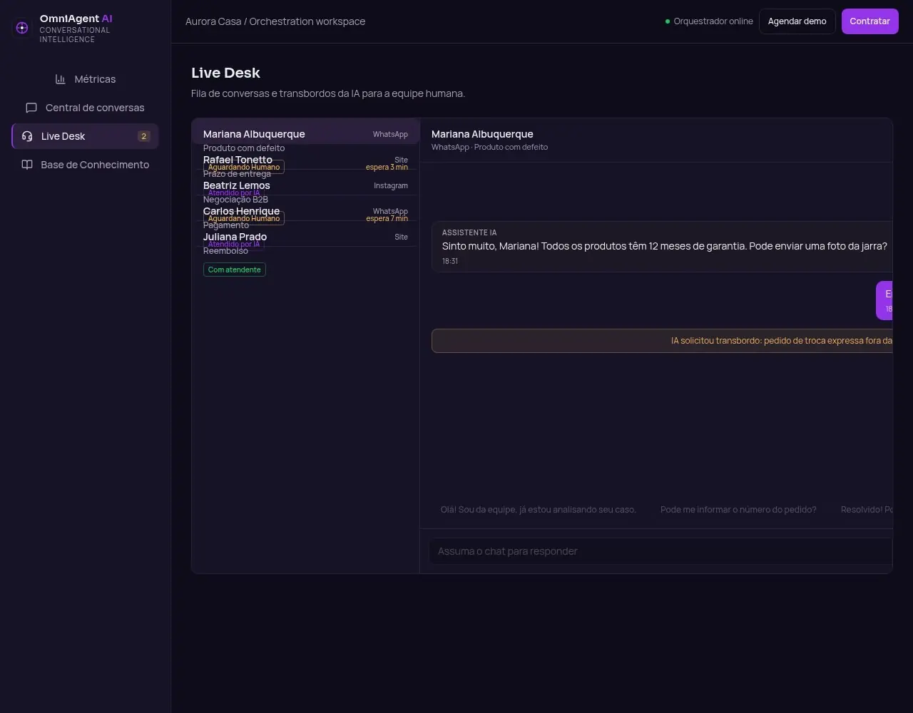 Detalhe 2 do projeto OmniAgent AI