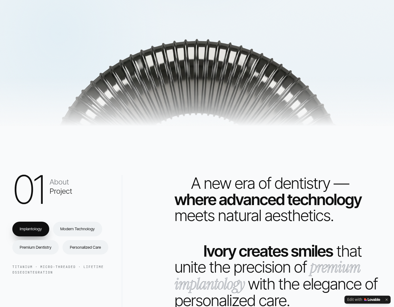Detalhe 4 do projeto Ivory Clinic Glow