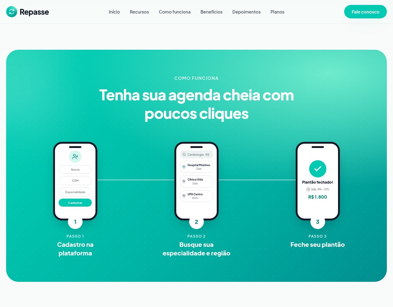 Detalhe 4 do projeto Repasse Médicos Plantonistas