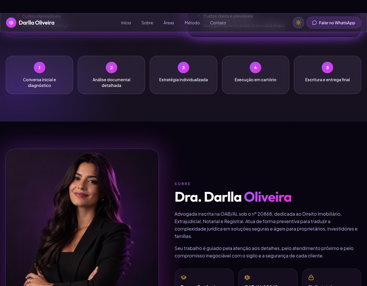 Detalhe 3 do projeto Darlla Imobiliário Notarial