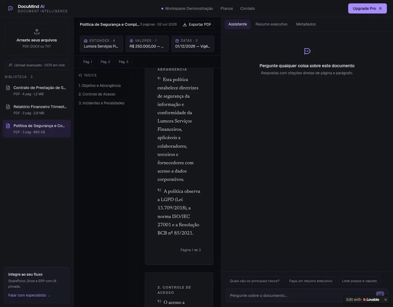 Detalhe 5 do projeto DocuMind AI
