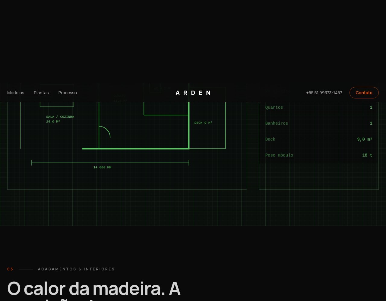 Detalhe 3 do projeto Arden Modular Retreats