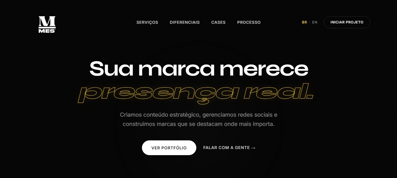 Refine Cubo - Site institucional de agência de conteúdo, projeto do portfólio